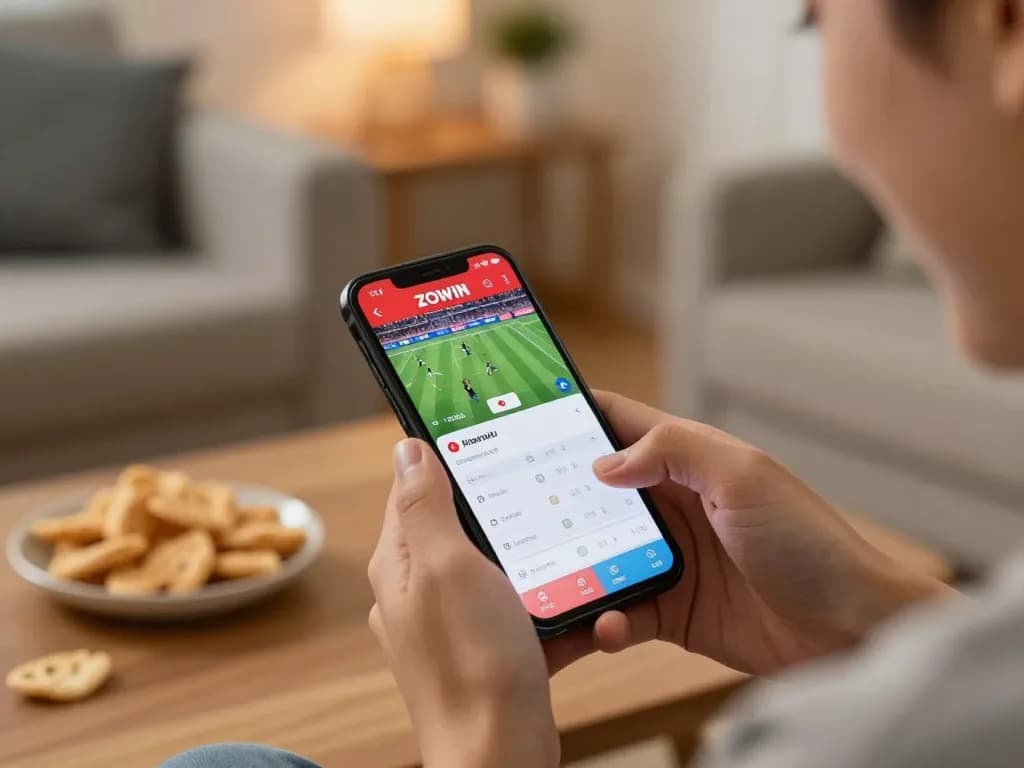 Engaging in dynamic gameplay on ZOWIN app while placing sports bets from home