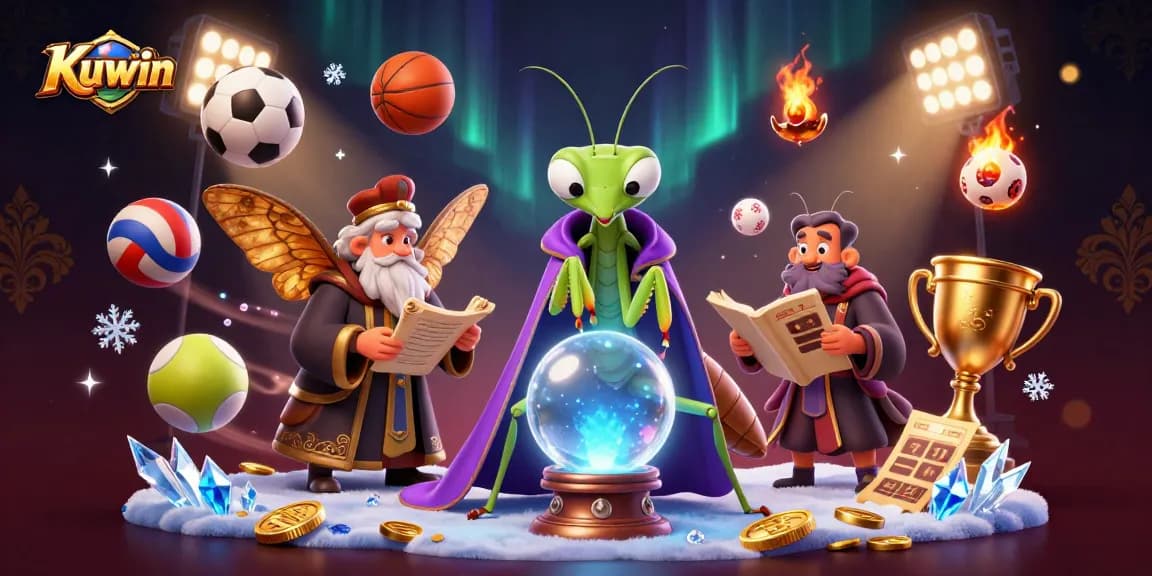 Kuwin players engaging in thrilling sports betting action surrounded by vibrant 3D elements.