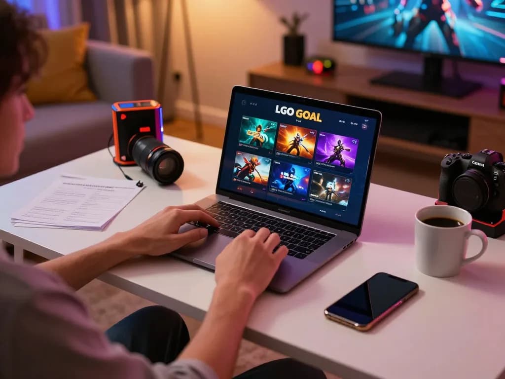 LGO GOAL engaging online gaming setup showcasing the player immersed in strategic betting.