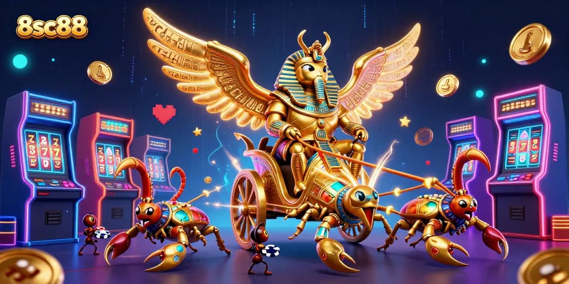Experience big wins at 8sc88 with dynamic casino games amidst vibrant 3D visuals.