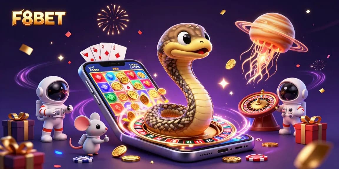 Experience thrilling bets at F8BET with an engaging cosmic casino scene filled with excitement.