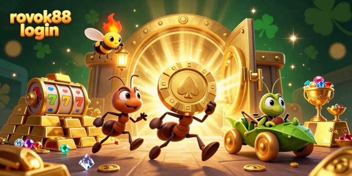 Experience a thrilling gaming adventure with rokok88 login as ants steal giant poker chips!
