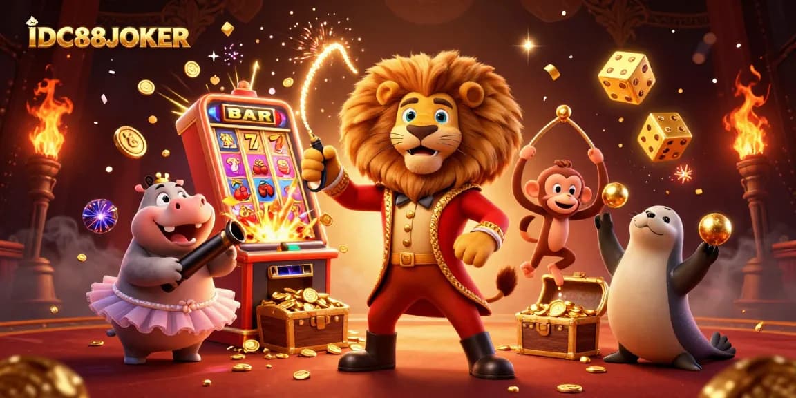 Spin and win at IDC88JOKER with thrilling slots, vibrant characters, and colorful casino action.