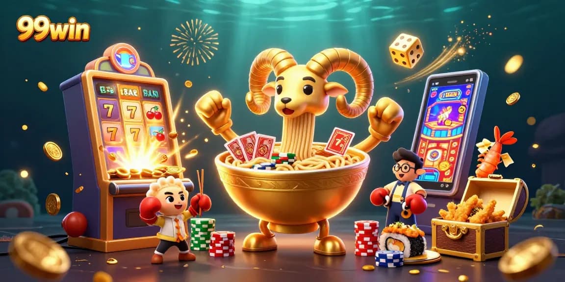 Experience exciting wins at 99win's vibrant casino with colorful jackpots and lively characters.