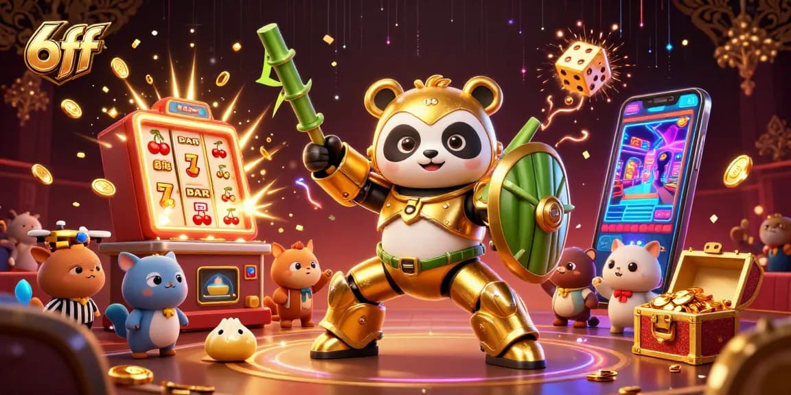 Experience thrilling wins at 6ff with a colorful casino scene featuring dynamic game elements and a vibrant atmosphere.