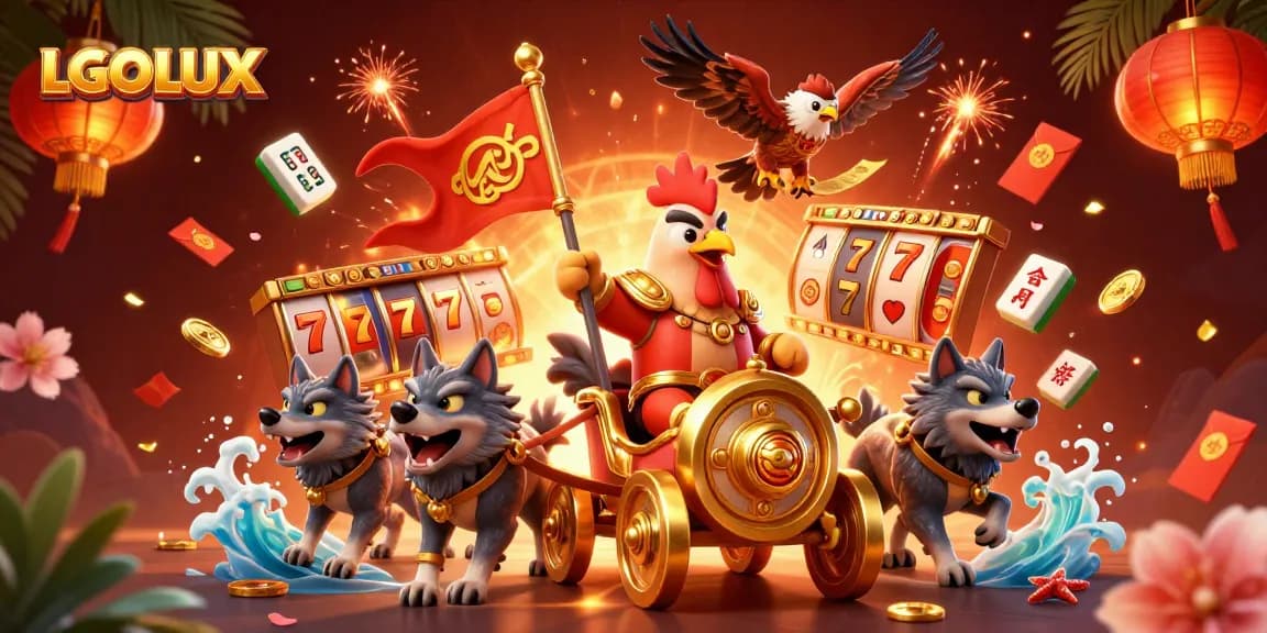 Experience thrilling jackpots at LGOLUX with vibrant 3D visuals, showcasing gameplay excitement.