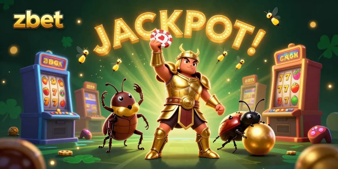 Win big with zbet: 3D cartoon characters celebrating jackpot excitement in a vibrant casino scene.