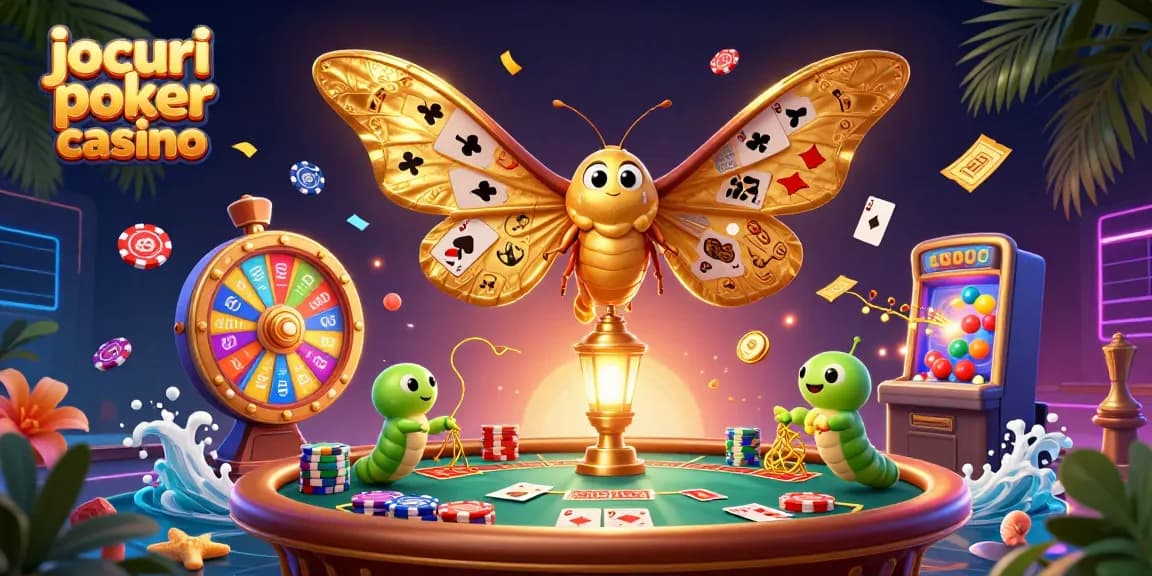 Joacă jocuri poker casino cu un fluture 3D și șanse extraordinare!