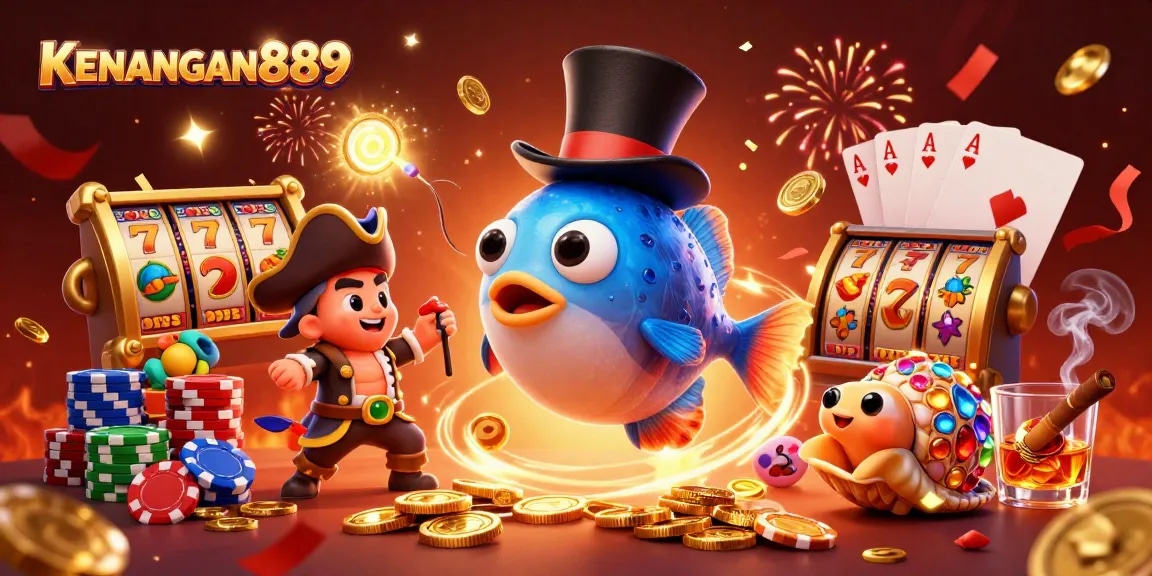 Explore KENANGAN889's thrilling slot experience with dynamic gaming characters and vibrant elements.
