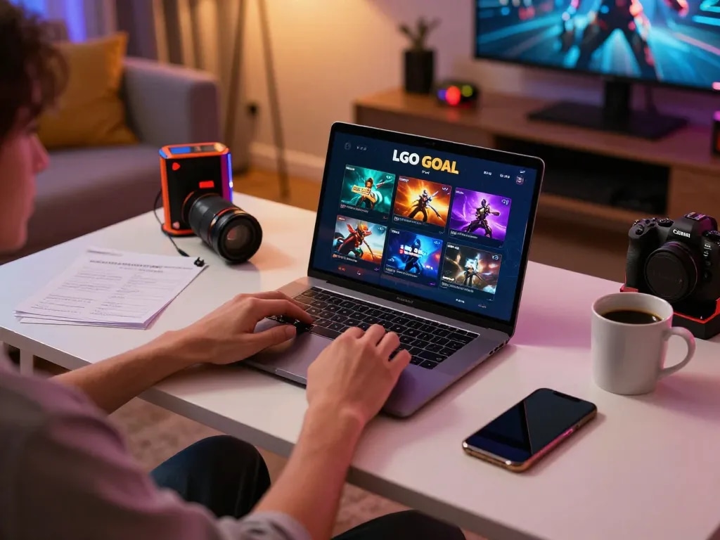 LGO GOAL engaging online gaming setup showcasing the player immersed in strategic betting.