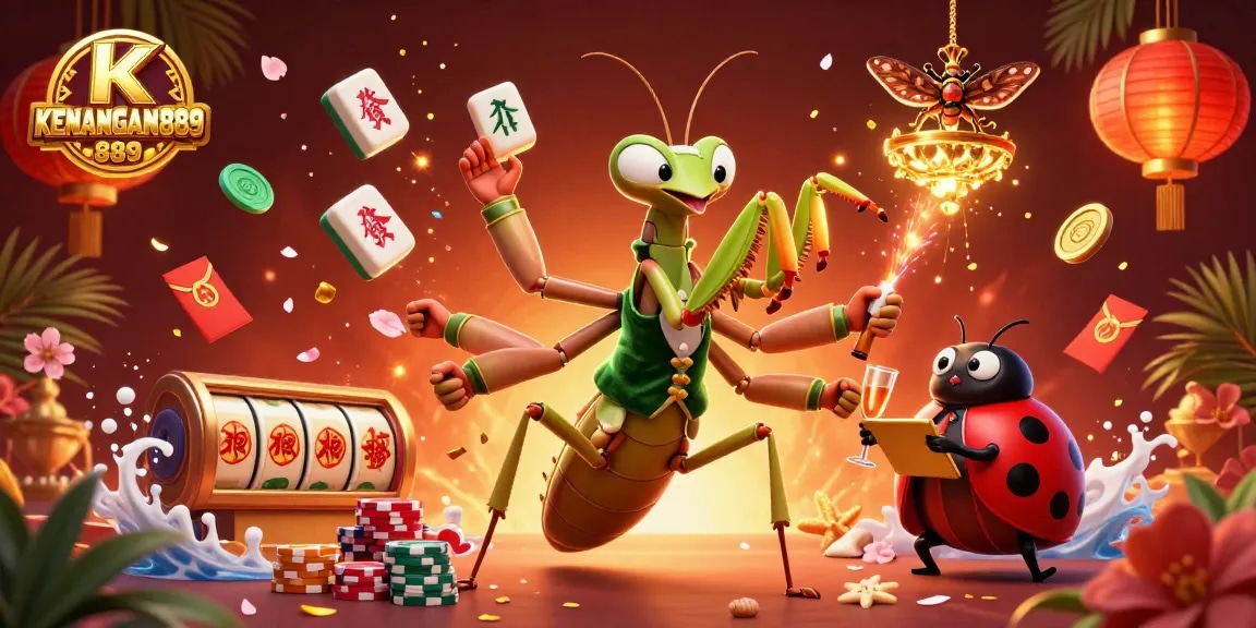 Experience the thrilling games at KENANGAN889 with dynamic slot reels and winning elements!
