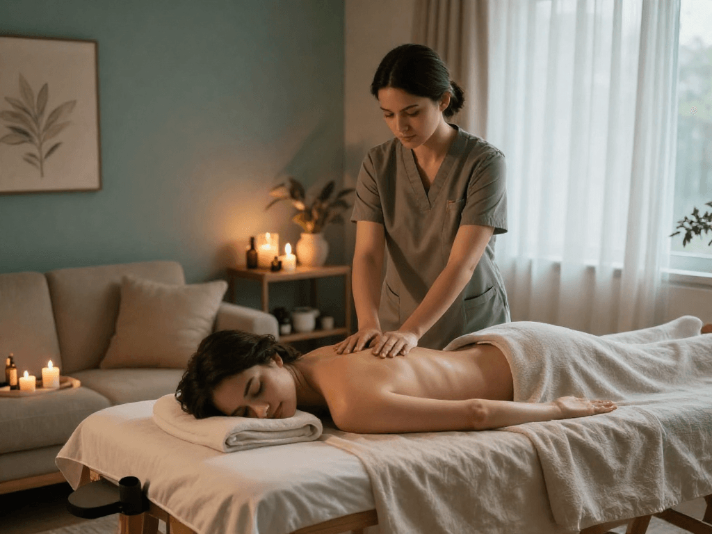 Experience soothing gu리출장마사지 in a home setting with peaceful ambiance and professional care.