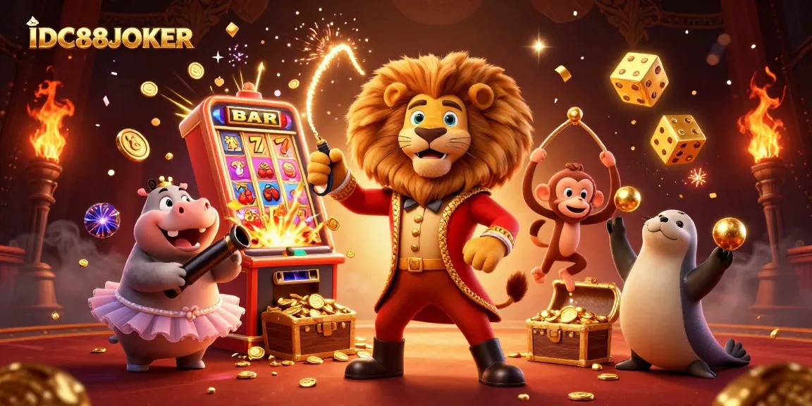Spin and win at IDC88JOKER with thrilling slots, vibrant characters, and colorful casino action.