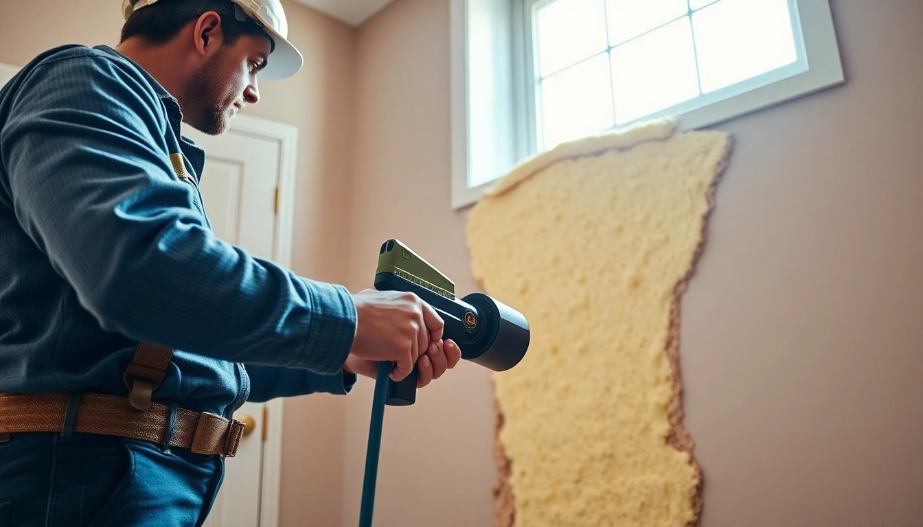 Illustration of how much does spray foam removal cost through expert contractor demonstrating the process.