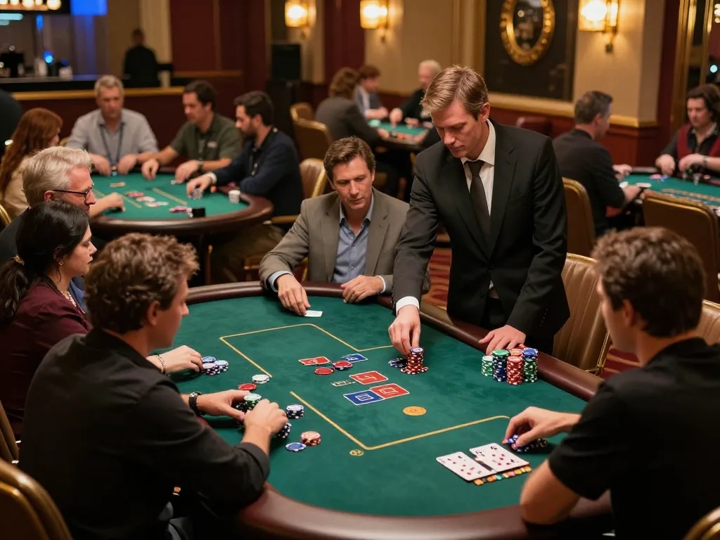 xx88 players engaging in high-stakes poker games at a vibrant casino atmosphere.