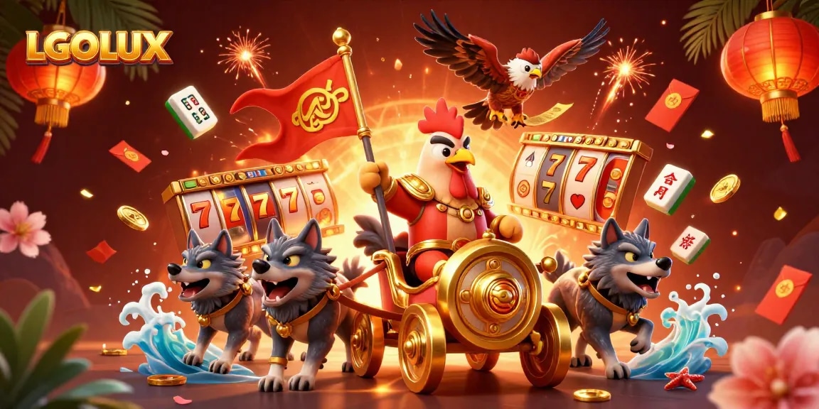 Experience thrilling jackpots at LGOLUX with vibrant 3D visuals, showcasing gameplay excitement.