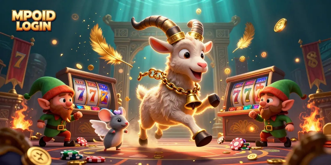 Engage with MPOID LOGIN at a vibrant casino scene filled with excitement and gaming action.
