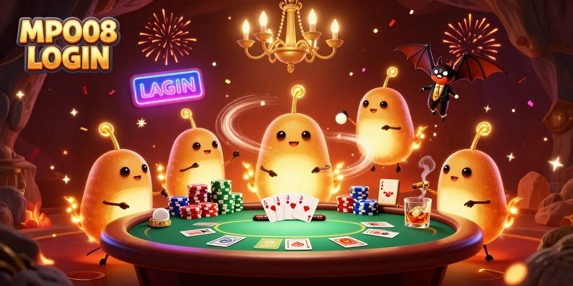 MPO08 LOGIN welcomes you to a vibrant cave casino where glowworms illuminate the gaming action, featuring rich poker dynamics.