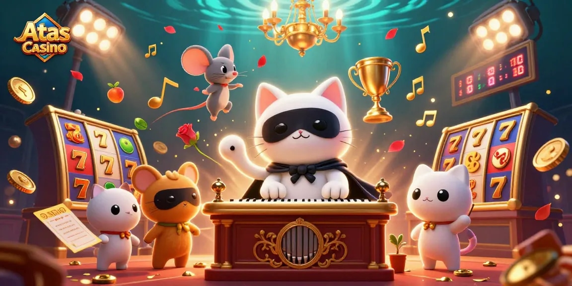 Atas Casino invites players to immerse in a vibrant world of jackpot slots, featuring a whimsical scene.