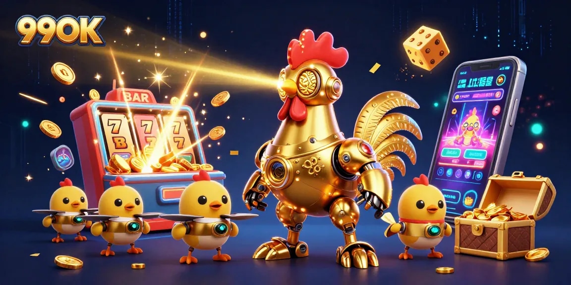 Engage in thrilling gameplay with 99OK, featuring exciting slot machine action and vibrant digital elements.