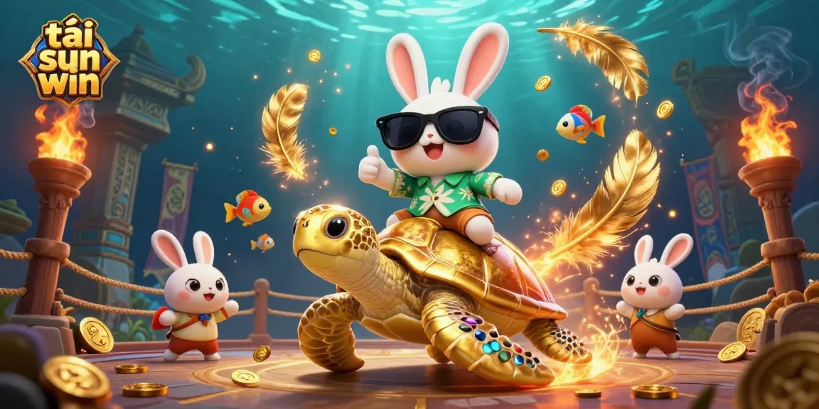 Join the excitement at tải sun win with a lucky rabbit and golden sea turtle in a colorful casino world.