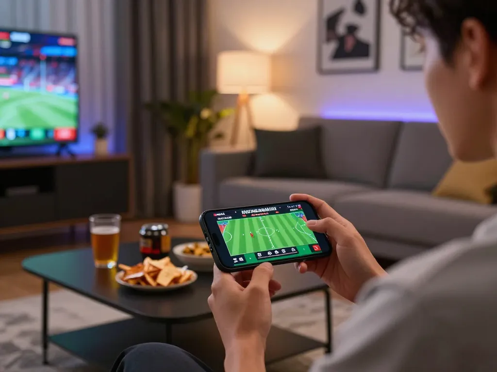 Experience kèo nhà cái hôm nay with a person engaged in dynamic online sports betting.