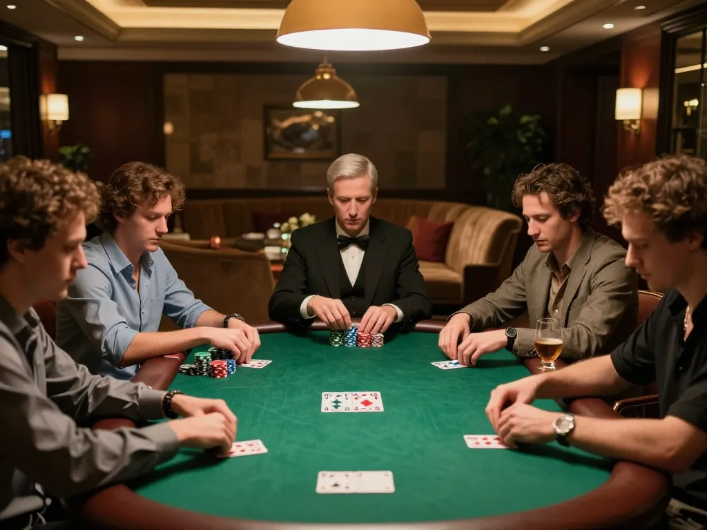 Join the excitement of poker night with imcatherinemcgrath in a luxurious setting