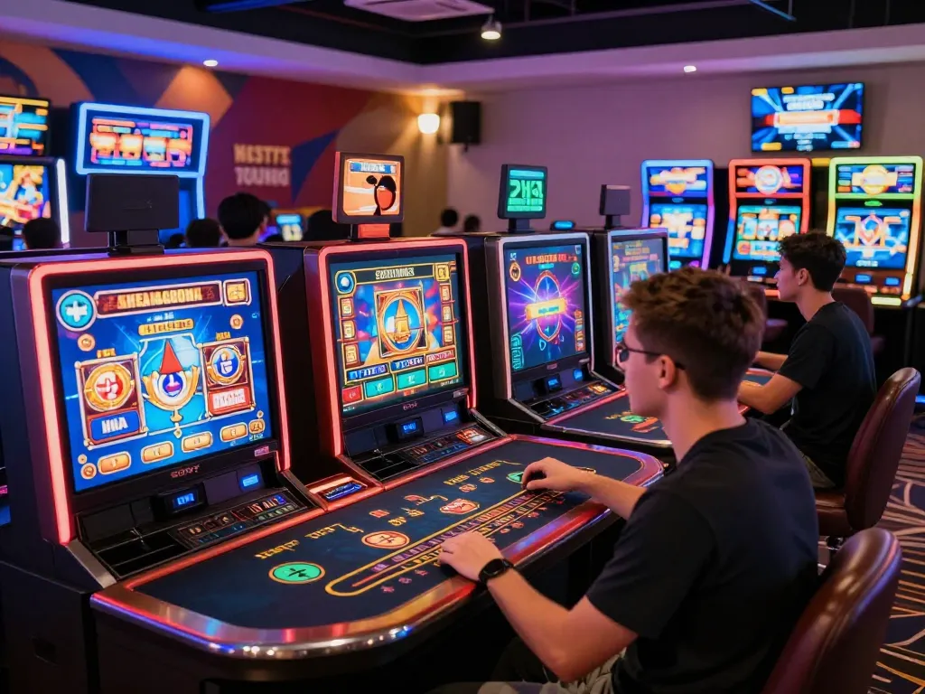 Players enjoying various games at autowin88's vibrant online casino.