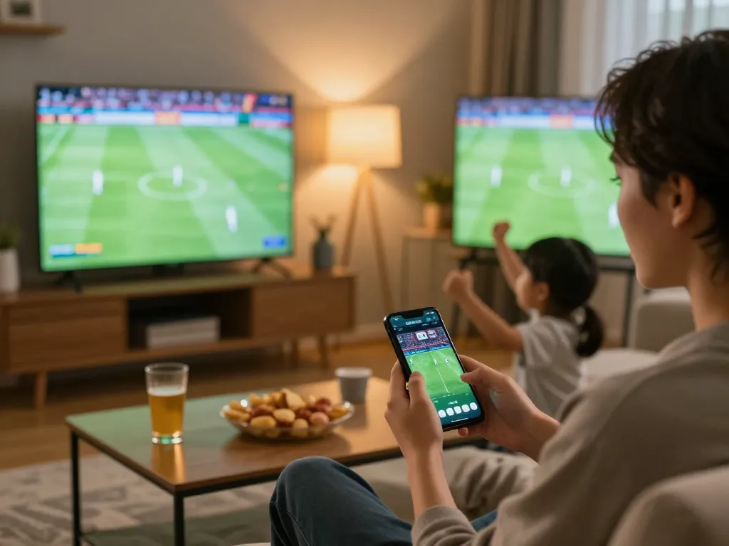 Betting excitement at home as users engage with kèo bóng đá ngày mai through a smartphone app