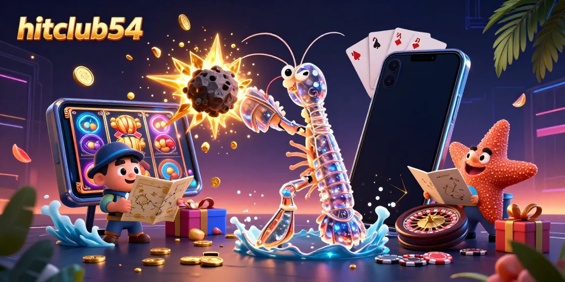 Hitclub54 ignites excitement as the galactic samurai battles asteroids for golden gems in a vibrant casino scene.