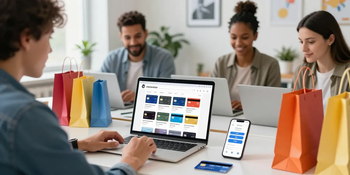 Engaging online shopping experience at ezzocard.com showcasing virtual prepaid cards on a laptop, highlighting modern convenience.