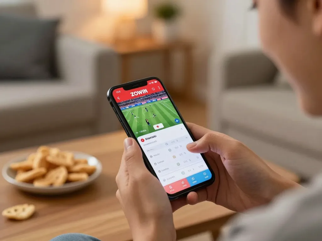 Engaging in dynamic gameplay on ZOWIN app while placing sports bets from home
