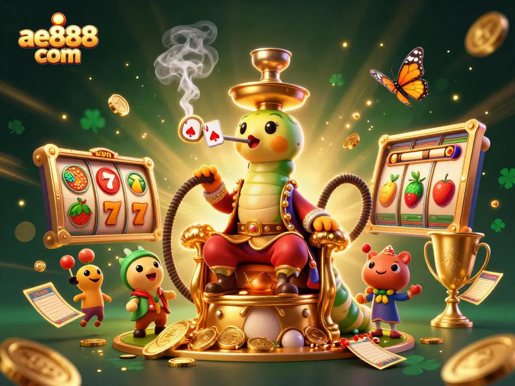 Experience thrilling gameplay at ae888 com with vibrant 3D illustrations of casino elements and characters.