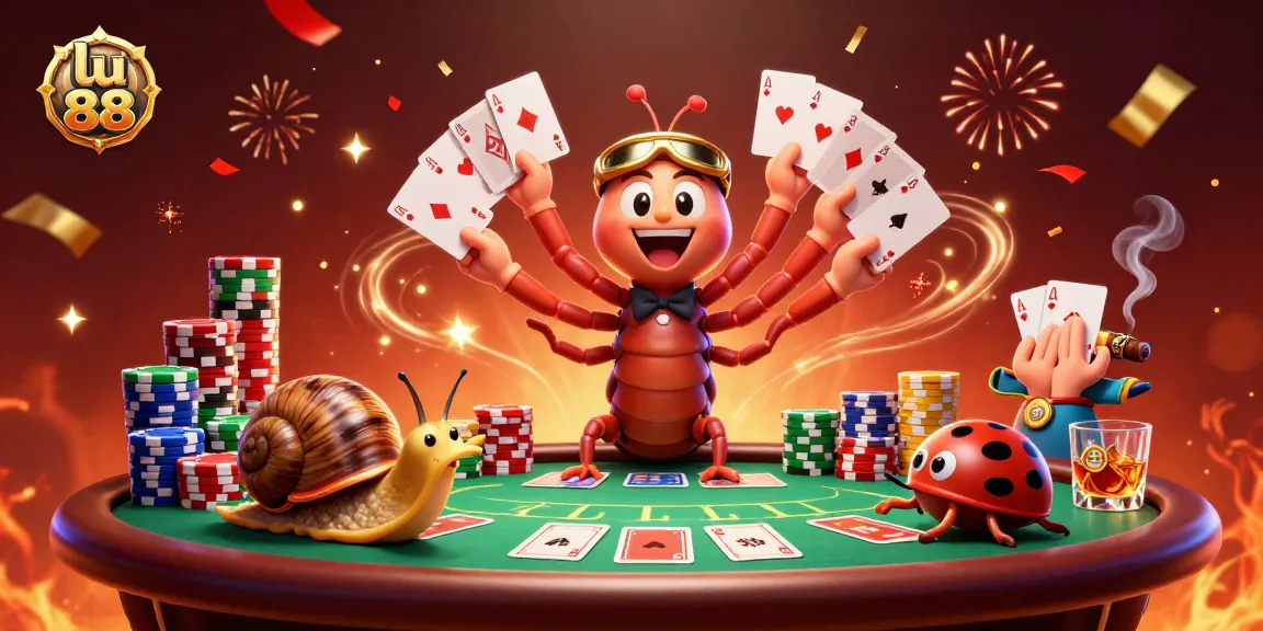 Experience thrilling gameplay with lu 88 as a dealer orchestrates a vibrant casino scene.