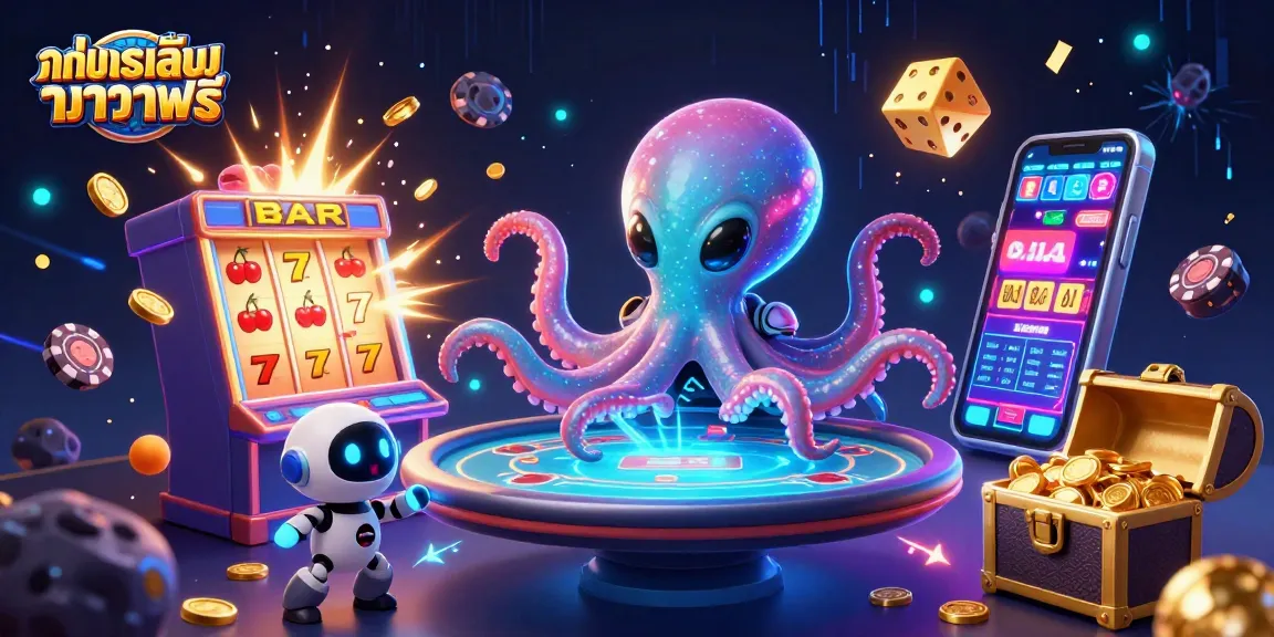 Try ทดลองเล่นบาคาร่าฟรี at a futuristic table among cosmic characters and spinning jackpots!