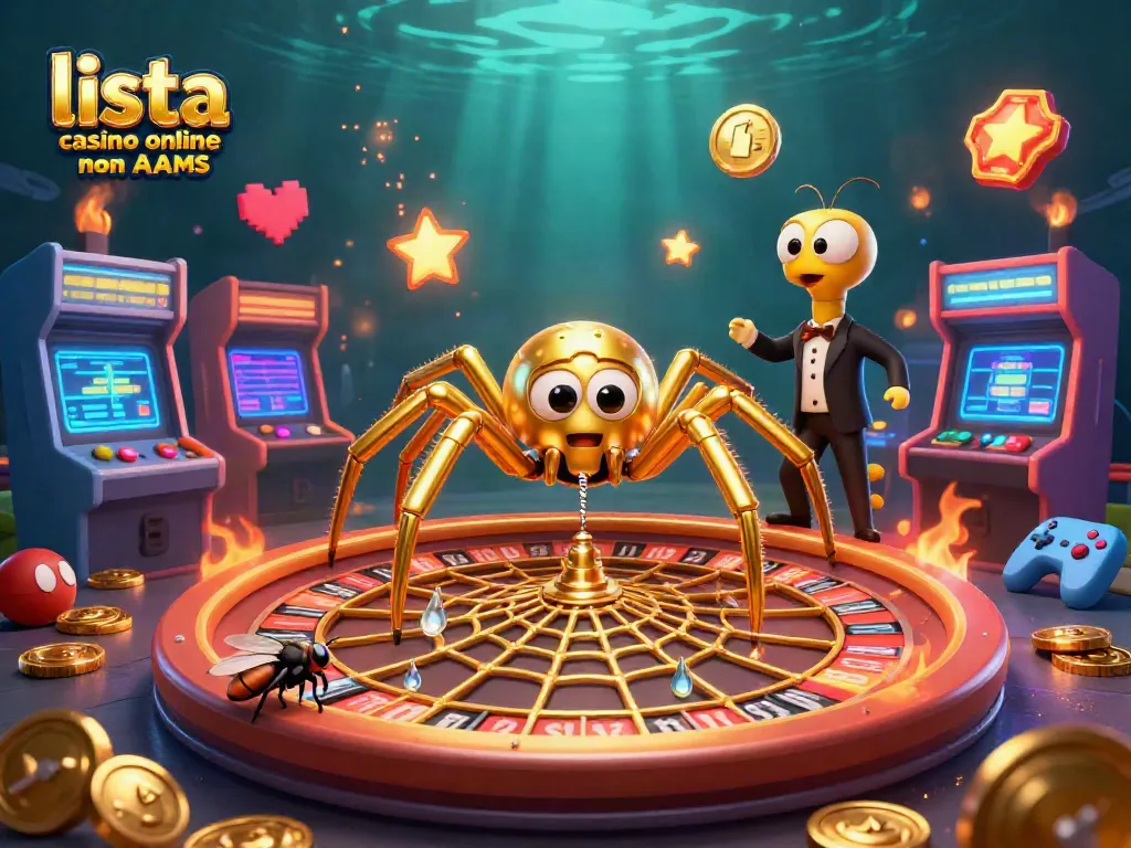 Giocando nei migliori casino online non AAMS con un'illustrazione vivace di personaggi cartoon nel gioco.