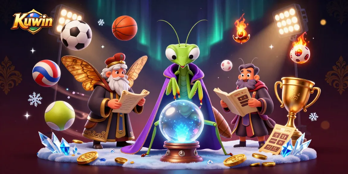 Kuwin players engaging in thrilling sports betting action surrounded by vibrant 3D elements.