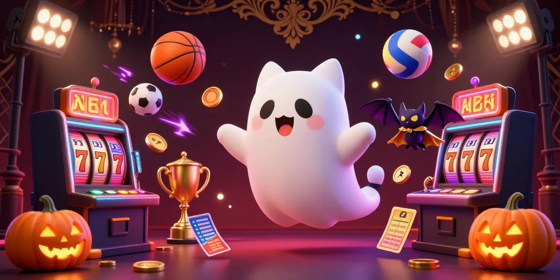 Engage with thrilling slot gaming experiences featuring a ghost cat and vibrant casino elements.
