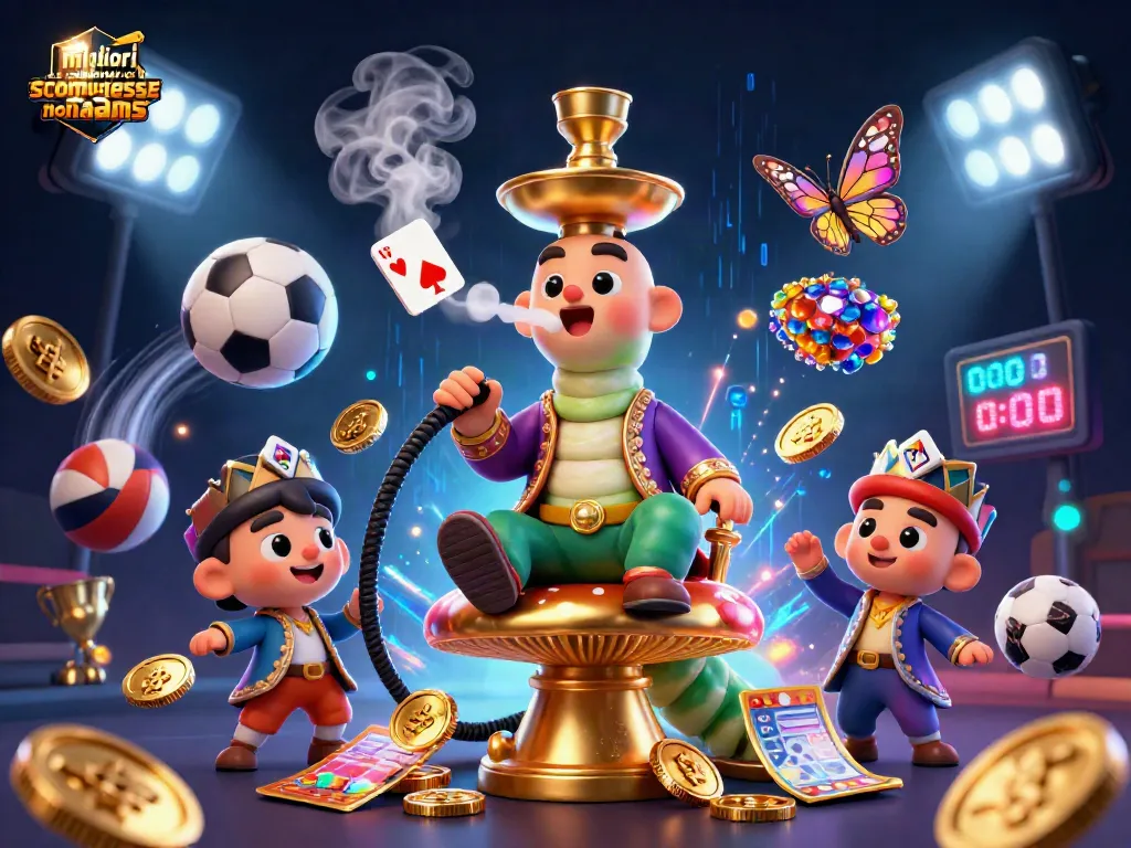 Visualizzazione grafica dei migliori siti scommesse non AAMS con simboli di gioco e elementi sportivi.