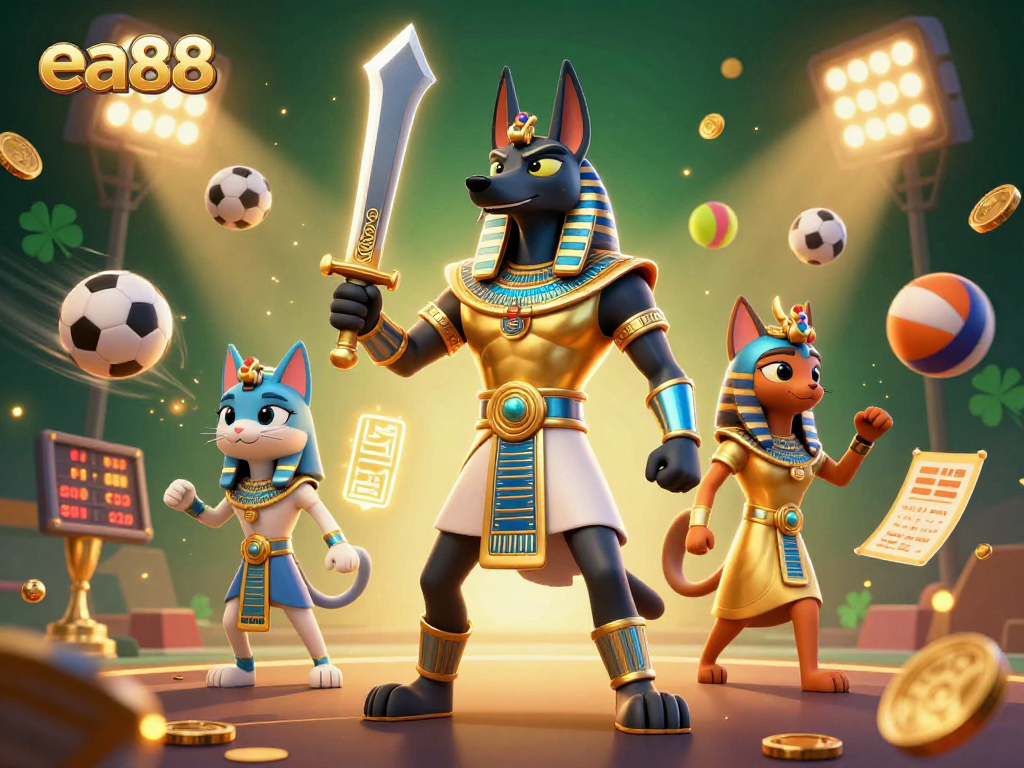 Win big at ea88 with an exciting casino-themed adventure featuring Anubis and Bastet.