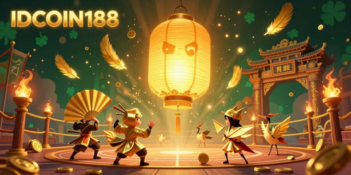 IDCOIN188 delivers exquisite thrills at the casino with vibrant golden lantern characters and dynamic gambling elements.