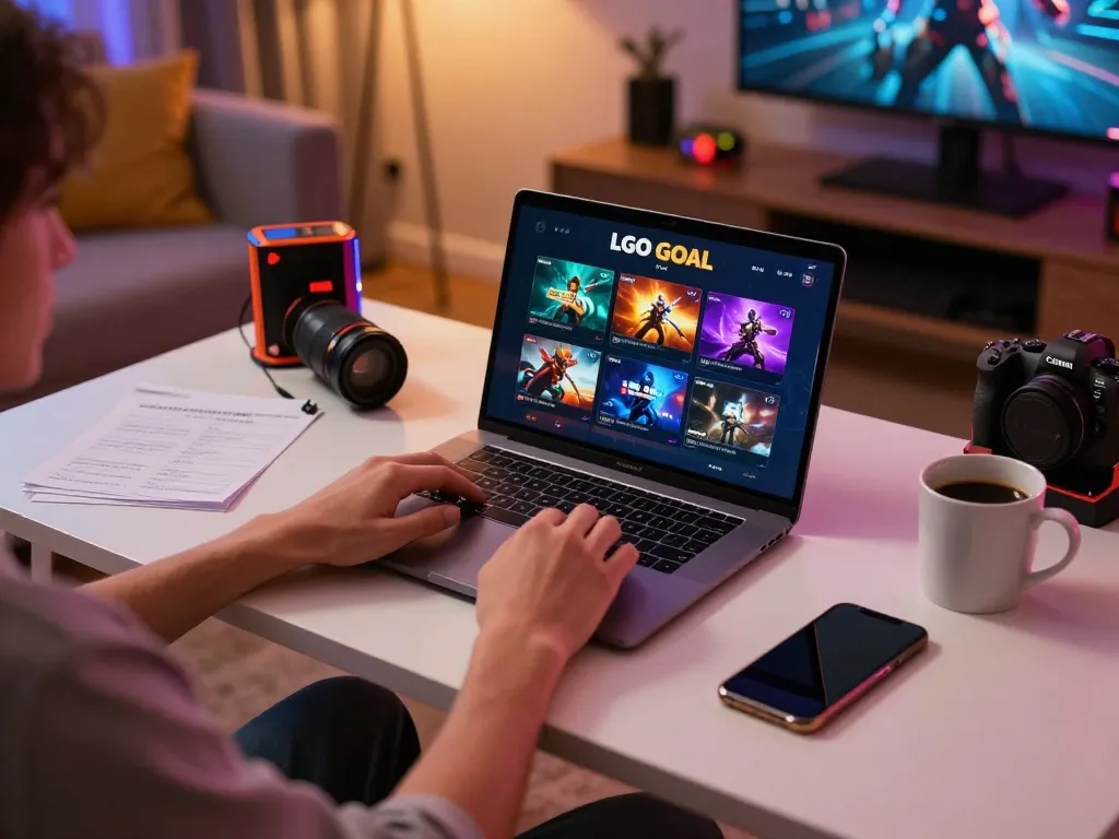 LGO GOAL engaging online gaming setup showcasing the player immersed in strategic betting.