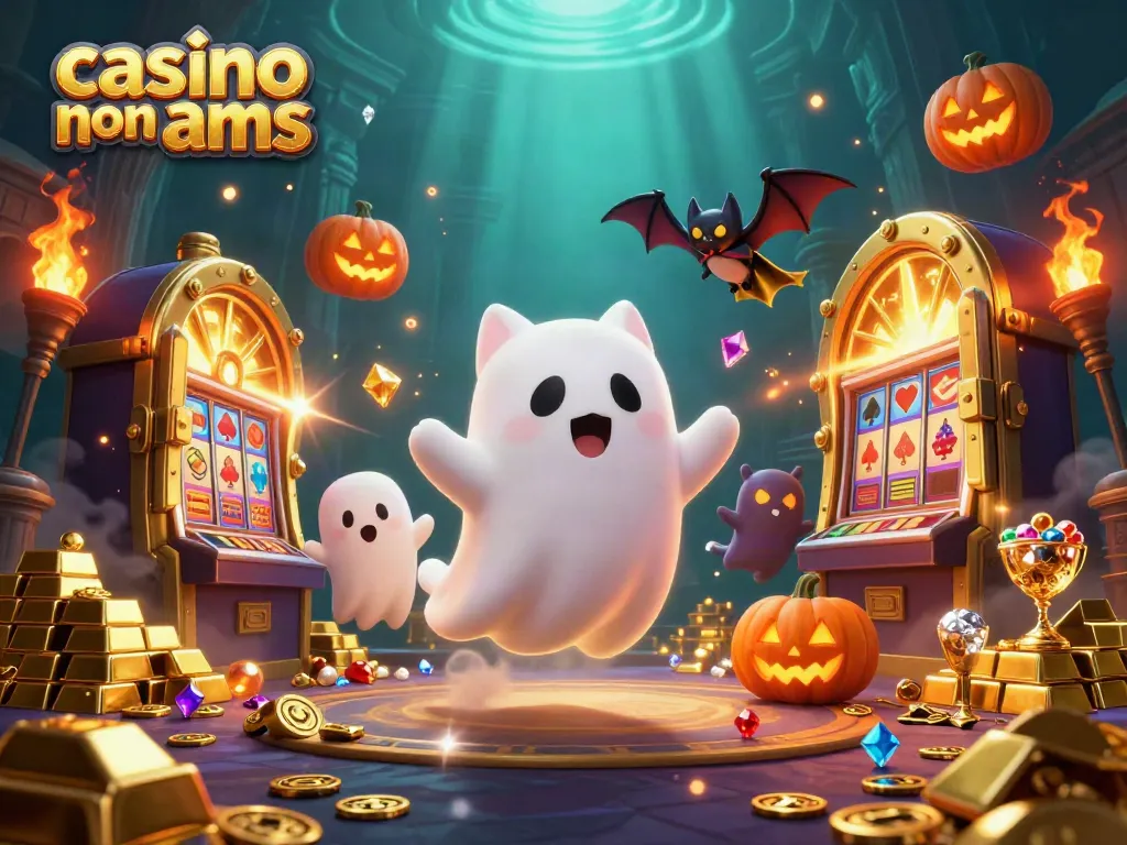 Scopri i migliori giochi nei casino non AAMS mentre il gatto fantasma fluttua tra le slot.