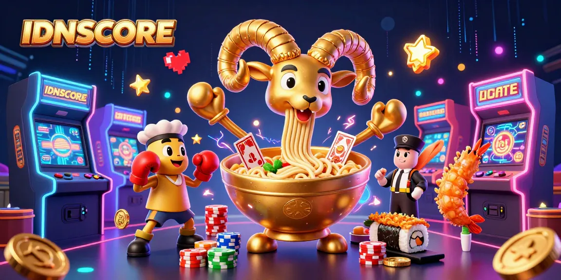 Engage in thrilling games at IDNSCORE with vibrant characters and dynamic casino elements.