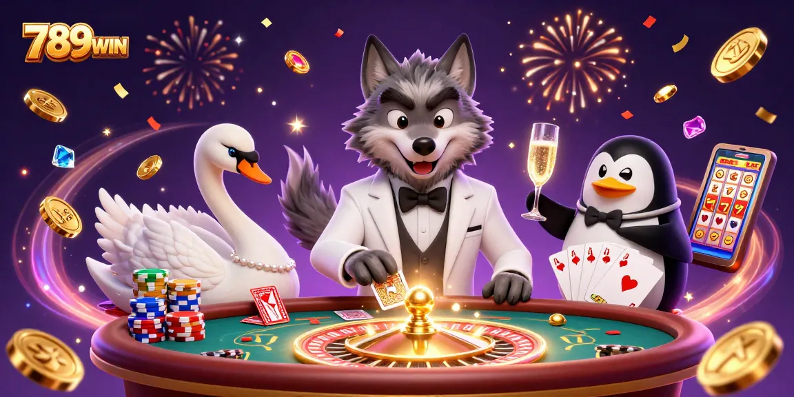 Experience the thrill of baccarat and more with 789WIN's captivating casino scene.