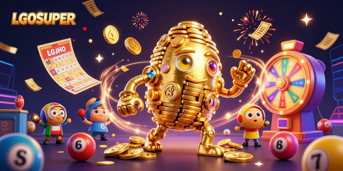 LGOSUPER offers an exciting experience with vibrant lottery balls and a golden golem, enhancing your gaming adventure.