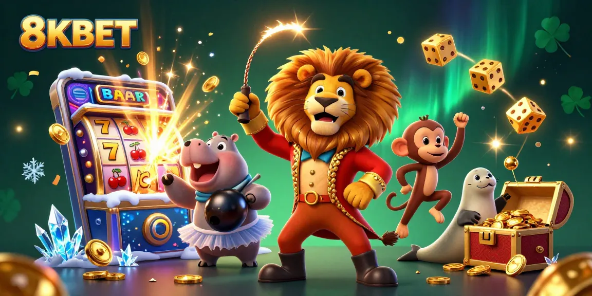 8KBET showcases an exciting casino experience with vibrant characters and jackpot-inspired elements.