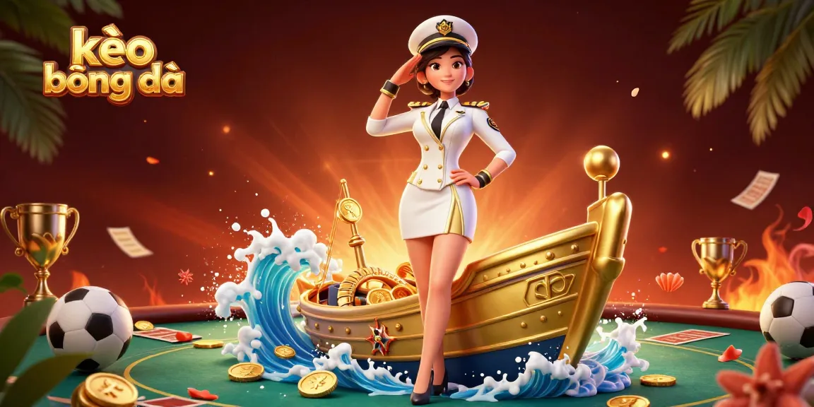 Engage in kèo bóng đá betting strategies with a dynamic 3D illustration showcasing sports elements.