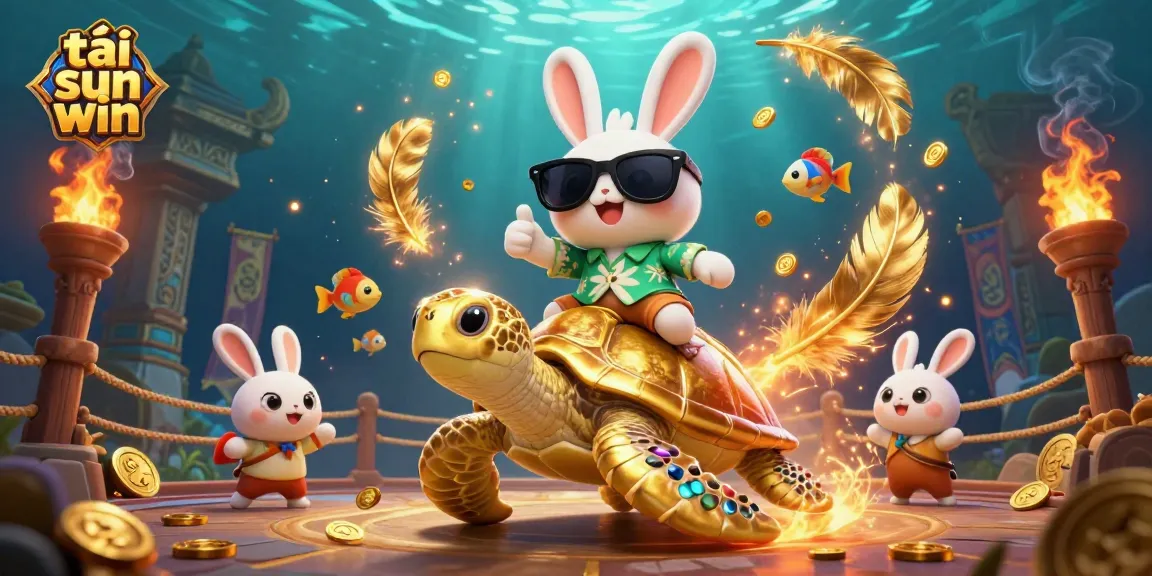 Join the excitement at tải sun win with a lucky rabbit and golden sea turtle in a colorful casino world.