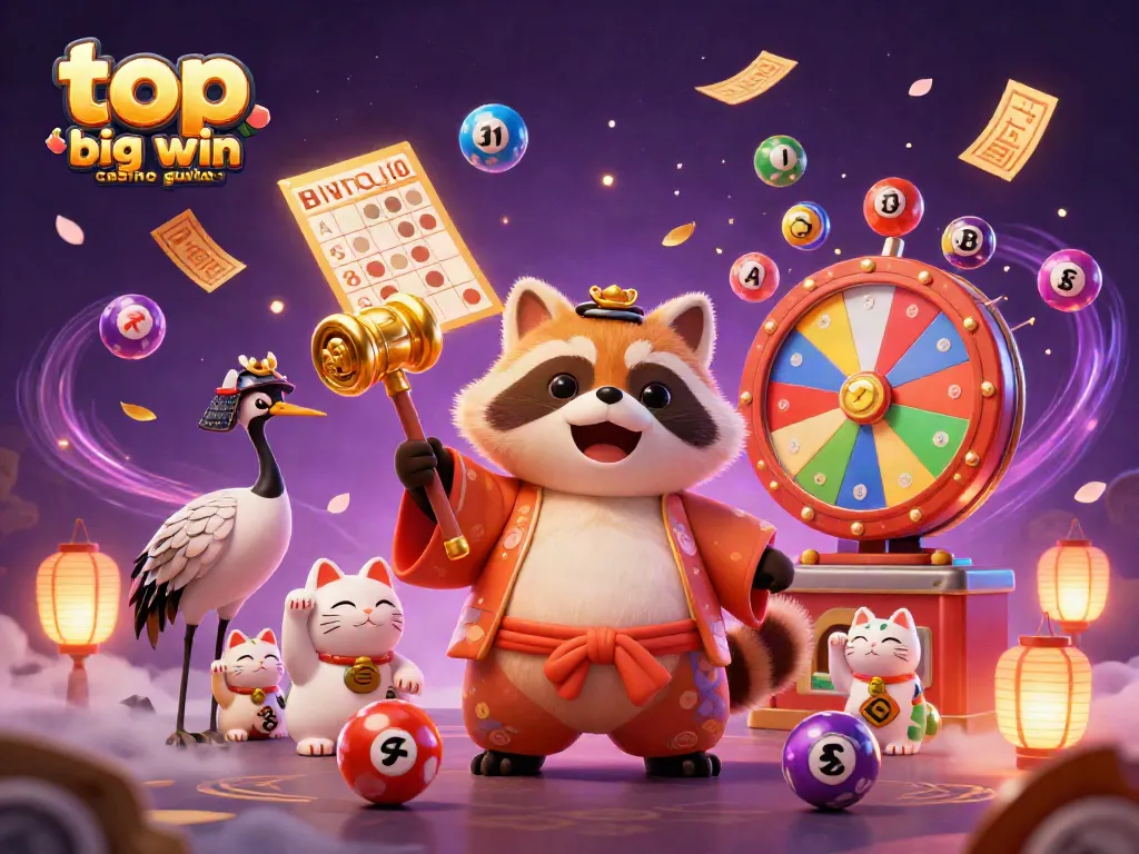 Join the fun at the top big win casino guide with characters celebrating big wins amid vibrant gaming elements!